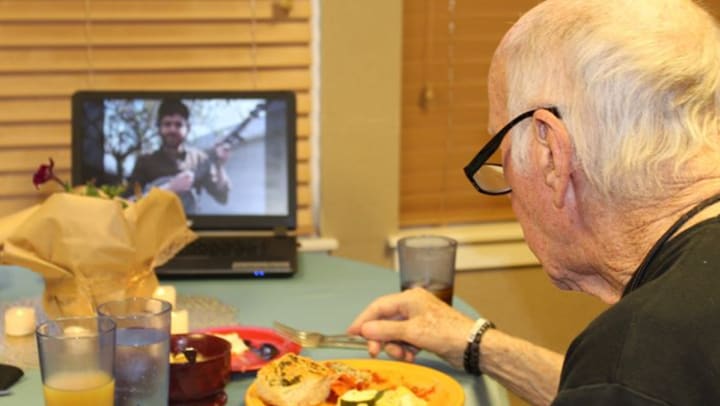 Virtual dining for memory care residents Chelsea Place