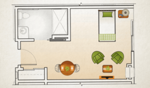 2 bed floor plan