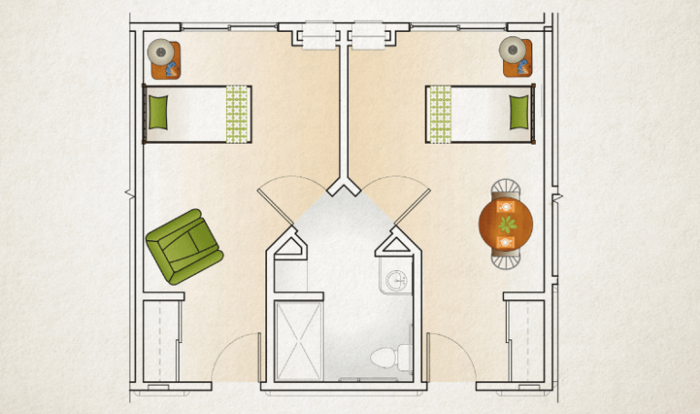 1 bed floor plan