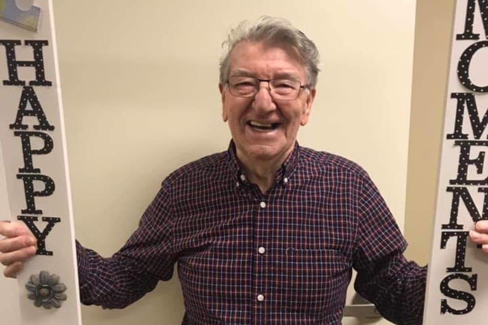 senior man smiling