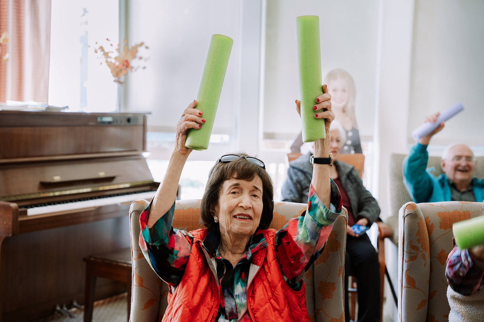 Concord Place residents exercising