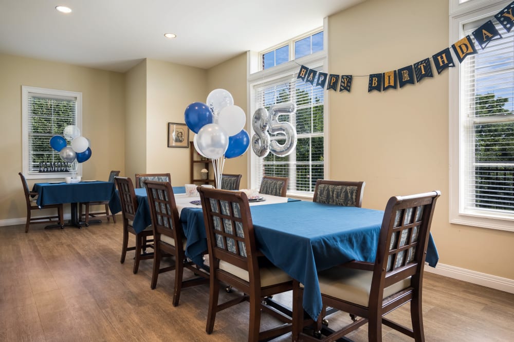 Birthday Room at Liberty Place Memory Care in West Chester, Ohio