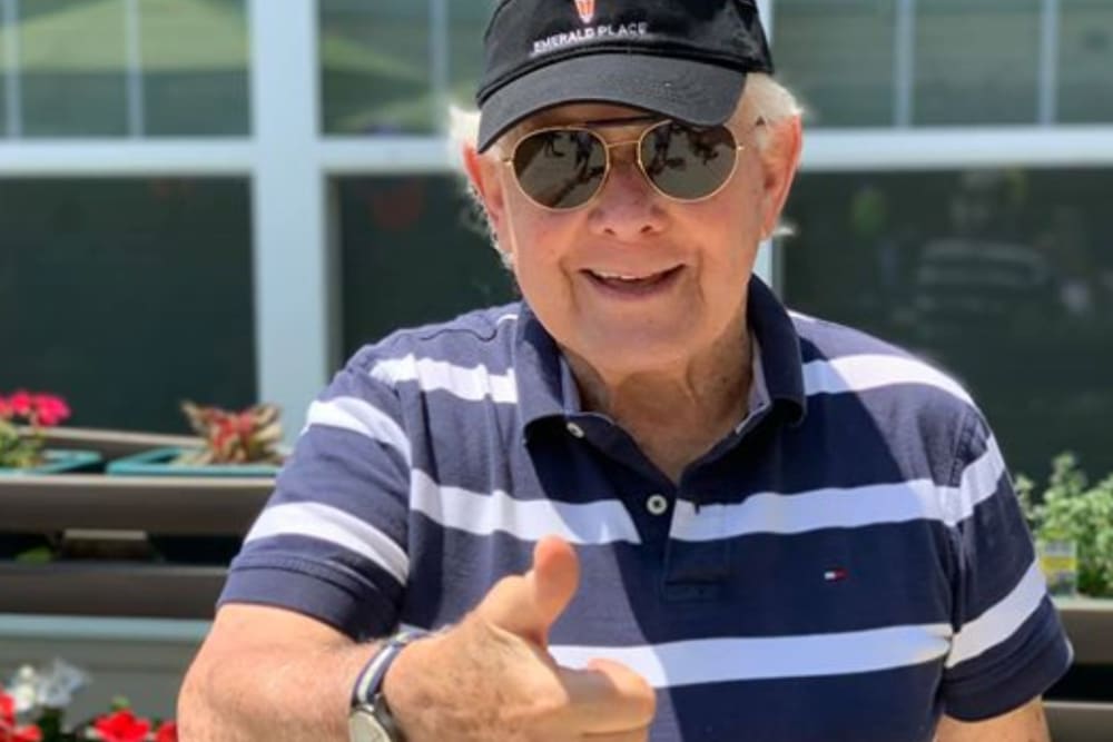 senior man smiling