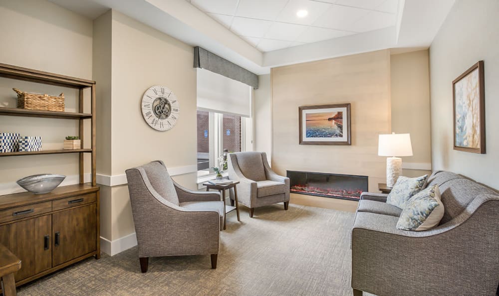 A lounge at Cascade Creek in Rochester, Minnesota.