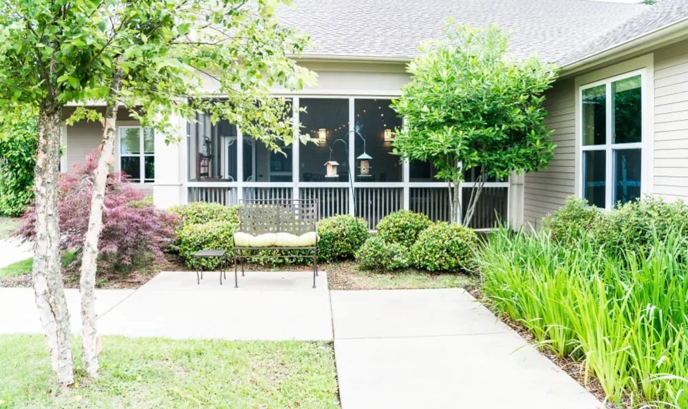 Exterior grounds at Pinnacle Place Memory Care in Little Rock, Arkansas