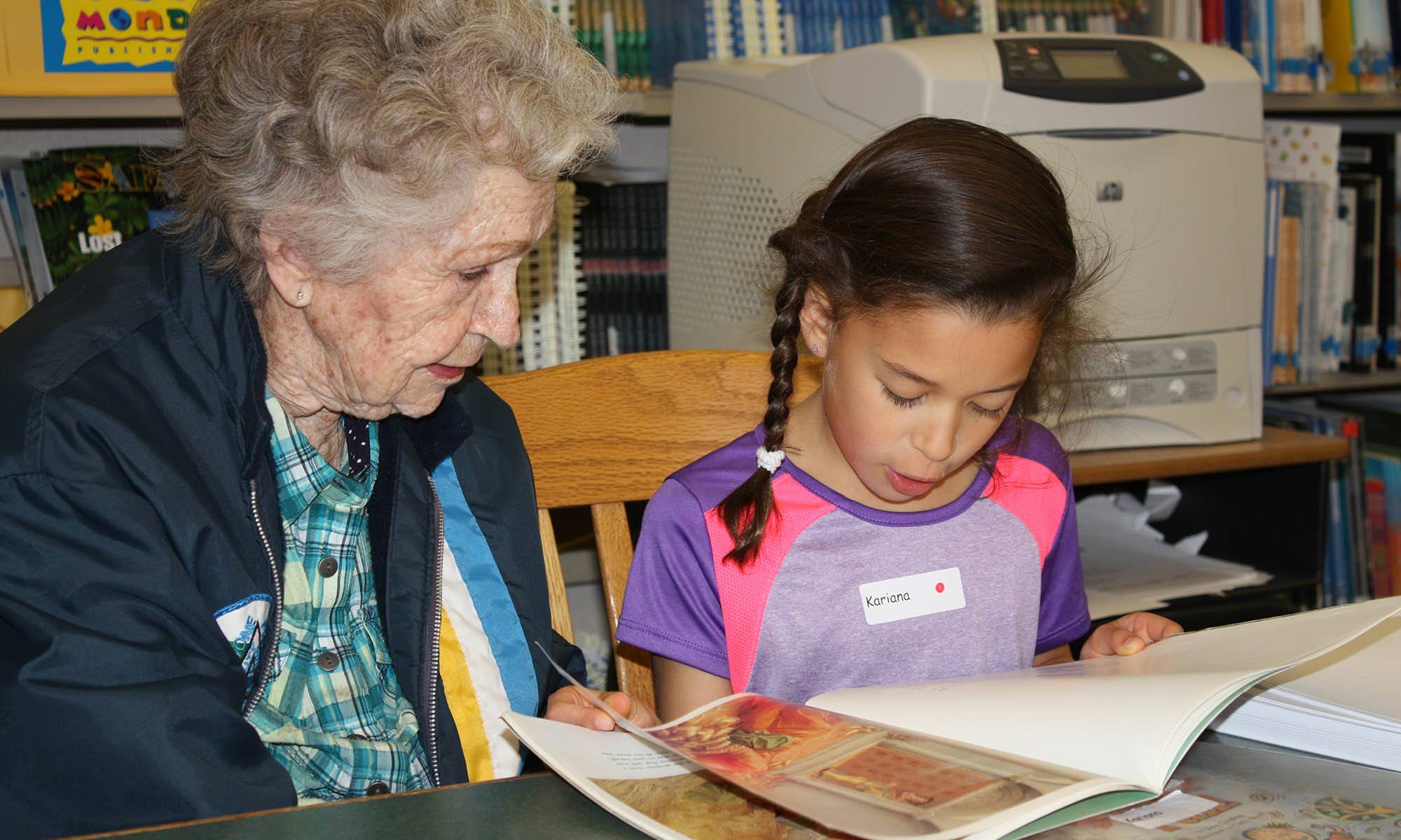 Resident and her granddaughter at Willowbrook Place