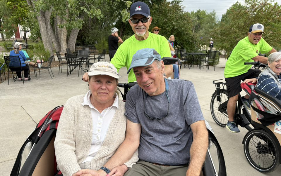 A fun rickshaw ride for residents of Highline Place Memory Care